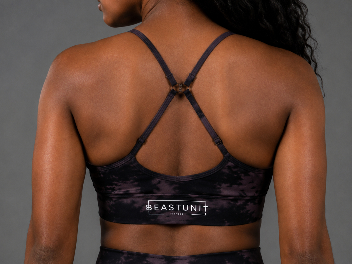 Purple Marble Sports Bra