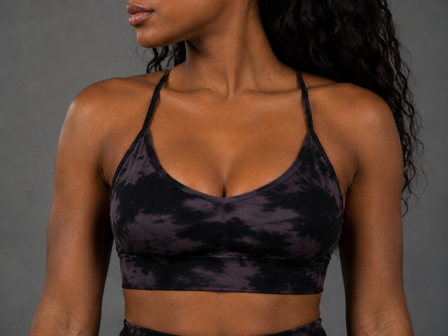 Purple Marble Sports Bra